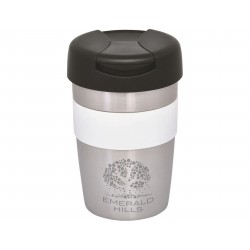 branded Milan Double Wall Mug, from our range of promotional Reusable Coffee Cups - Metal