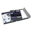 branded Remote Work A4 Portfolio, Black, from our range of promotional Tablet Compendiums &amp; Holders