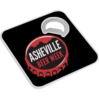 branded Bottle Bud Opener-Coaster (new style), from our range of promotional Bottle Openers