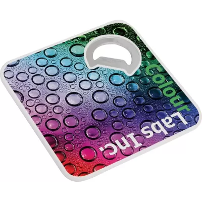 branded Bottle Bud Opener-Coaster (new style), from our range of promotional Bottle Openers