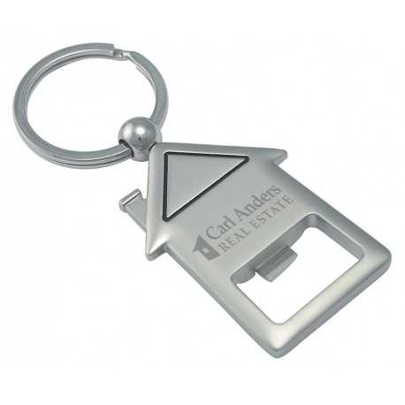 branded House Warming Keyring, from our range of promotional Bottle Openers
