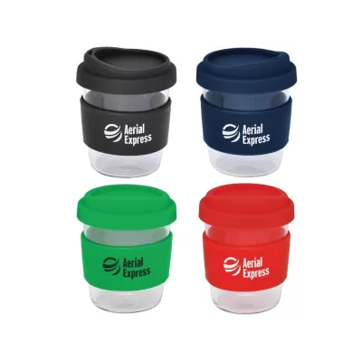 branded Cafe Cup Medium - 290ml, from our range of promotional Reusable Coffee Cups - Glass