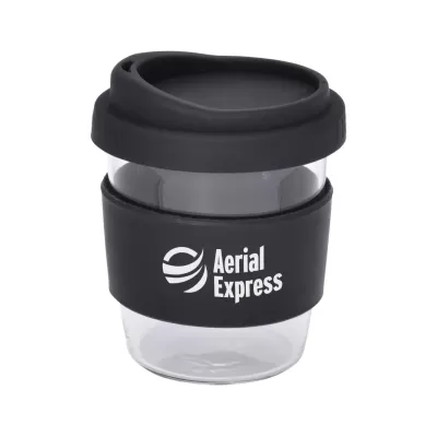 branded Cafe Cup Medium - 290ml, from our range of promotional Reusable Coffee Cups - Glass