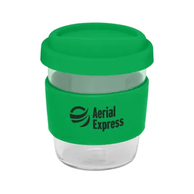 branded Cafe Cup Medium - 290ml, from our range of promotional Reusable Coffee Cups - Glass