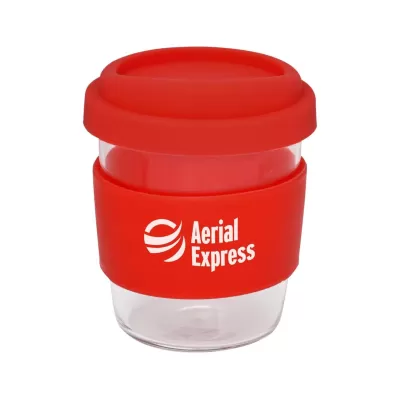branded Cafe Cup Medium - 290ml, from our range of promotional Reusable Coffee Cups - Glass