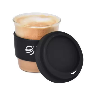 branded Cafe Cup Medium - 290ml, from our range of promotional Reusable Coffee Cups - Glass