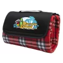 branded Antigua Picnic Rug, Red Check, from our range of promotional Picnic Blankets