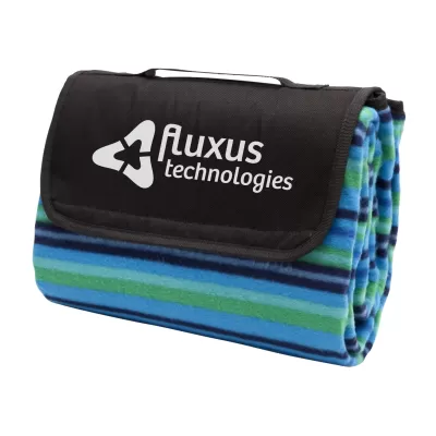 branded Jamaica Picnic Rug, Blue Stripe, from our range of promotional Picnic Blankets