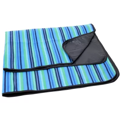 branded Jamaica Picnic Rug, Blue Stripe, from our range of promotional Picnic Blankets