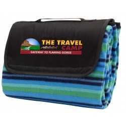 Picnic Blankets - Jamaica Picnic Rug, Blue Stripe