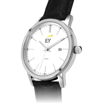 branded Watch, Mens/Ladies - Leather Strap, from our range of promotional Corporate Watches