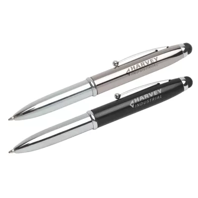branded Economy 3-Way Stylus Pen & Torch, from our range of promotional Metal Promotional Pens