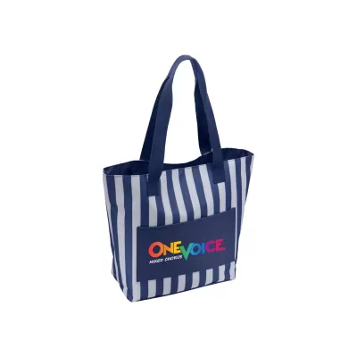 branded Ascot Beach Tote, Navy, from our range of promotional Shopping Tote Bags