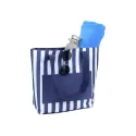 branded Ascot Beach Tote, Navy, from our range of promotional Shopping Tote Bags