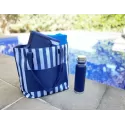 branded Ascot Beach Tote, Navy, from our range of promotional Shopping Tote Bags
