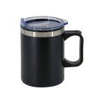 branded Lisbon 350ml Double Wall Mug, from our range of promotional Reusable Coffee Cups - Metal