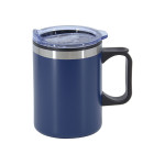 branded Lisbon 350ml Double Wall Mug, from our range of promotional Reusable Coffee Cups - Metal