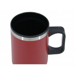 branded Lisbon 350ml Double Wall Mug, from our range of promotional Reusable Coffee Cups - Metal