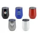 branded Naples 350ml Double Wall Mug, from our range of promotional Reusable Coffee Cups - Metal