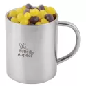 branded Corporate Colour Mini Jelly Beans in Java Mug, from our range of promotional Stainless Steel Mugs