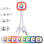 branded Family Light Up 3 in 1 Cable, from our range of promotional USB Hubs &amp; Cables