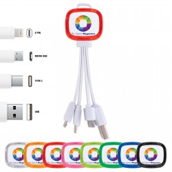 branded Family Light Up 3 in 1 Cable, from our range of promotional USB Hubs & Cables