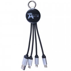 branded Glimmer Round Glow Cable, from our range of promotional USB Hubs & Cables