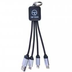 branded Glimmer Square Glow Cable, from our range of promotional USB Hubs & Cables