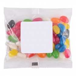 Promotional Jelly Beans - Assorted Colour Mini Jelly Beans in 50 Gram Cello Bag