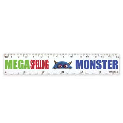 branded White15cm Ruler, from our range of promotional Rulers
