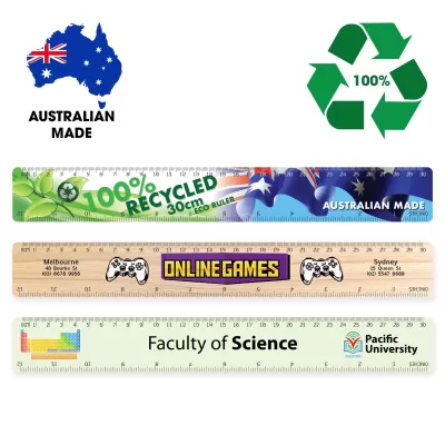 branded Recycled Eco 30cm Ruler, from our range of promotional Rulers