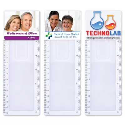 branded Focus Bookmark Magnifier Ruler, from our range of promotional Bookmarks