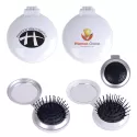 branded Compact Pop Up Brush / Mirror Set, from our range of promotional Homeware Products