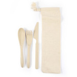 branded Delish Eco Cutlery Set in Calico Pouch, from our range of promotional Homeware Products