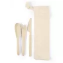 branded Delish Eco Cutlery Set in Calico Pouch, from our range of promotional Homeware Products
