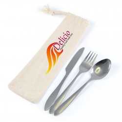 branded Banquet Cutlery Set in Calico Pouch, from our range of promotional Homeware Products