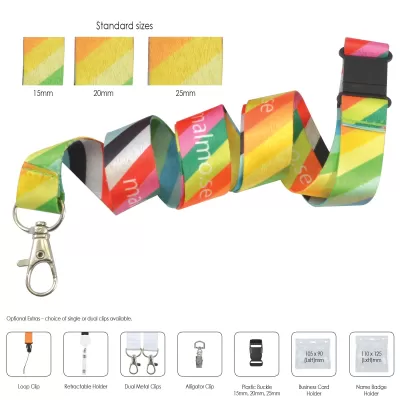 branded Azure Sublimated Lanyard, from our range of promotional Custom Printed Lanyards