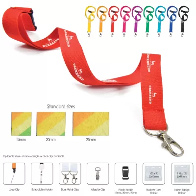 branded Artemis Woven Lanyard, from our range of promotional Custom Printed Lanyards