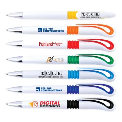 branded Hook Pen Plastic, from our range of promotional Plastic Promotional Pens