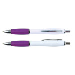 Plastic Promotional Pens  - Viva Pen Plastic - White Barrel