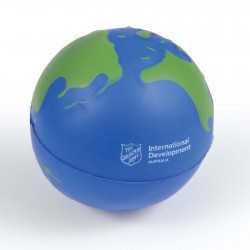 Stress Balls  - 2 Colour World Globe Stress Reliever