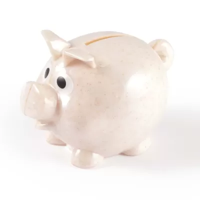 branded Worlds Smallest Pig Eco Coin Bank, from our range of promotional Money Boxes