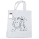 Pencils  - Colouring Short Handle Cotton Bag &amp; Crayons