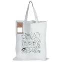 branded Colouring Short Handle Cotton Bag &amp; Pencils, from our range of promotional Shopping Tote Bags