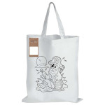 Shopping Tote Bags  - Colouring Short Handle Cotton Bag &amp; Pencils