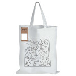 Shopping Tote Bags  - Colouring Short Handle Cotton Bag &amp; Pencils