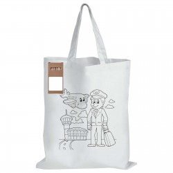 branded Colouring Short Handle Cotton Bag & Pencils, from our range of promotional Shopping Tote Bags