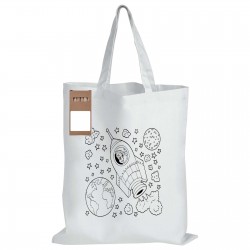 branded Colouring Short Handle Cotton Bag & Pencils, from our range of promotional Shopping Tote Bags