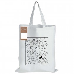 branded Colouring Short Handle Cotton Bag & Pencils, from our range of promotional Shopping Tote Bags