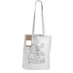 Shopping Tote Bags  - Colouring Long Handle Cotton Bag &amp; Pencils